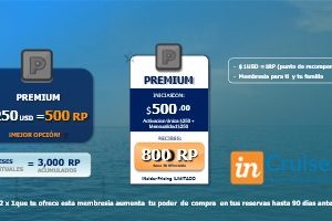 Premium inCruises: Reservas Ilimitadas, Puntos Dobles, Acceso VIP
